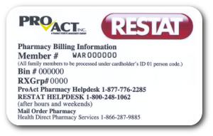 Back of ProAct discount card