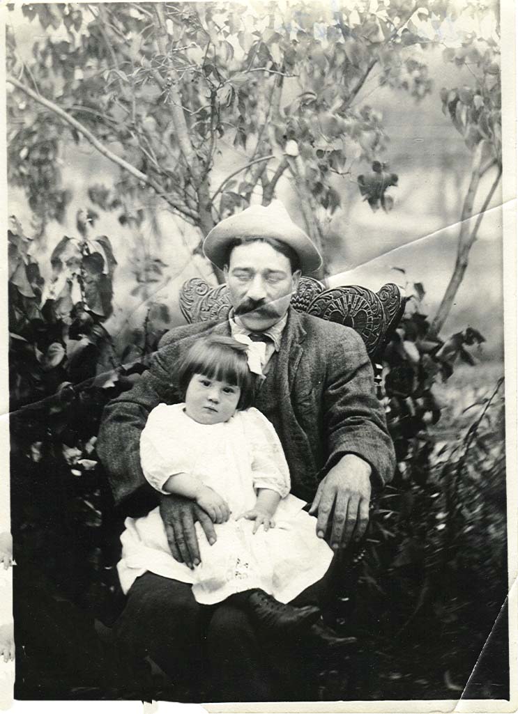 historic photograph of man and child